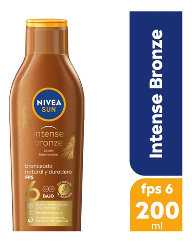 Nivea Intense Bronze Loción Bronceadora Fps6 200 Ml