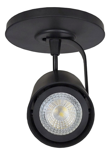 Kit 10 Spot Sobrepor Redondo Canopla Direcionável + Lâmpada 110v/220v
