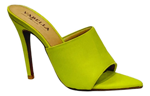 Sapato Scarpin Mule Amarelo Neon Tendencia  Envio Até 5 Dias