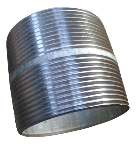 Niple Roscado Hierro Galvanizado Hg 2.1/2 Pulgd X 8cm Unidad