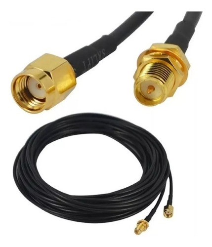 Cable Rp-sma Coaxial Extension Antena Intenet Wifi 5 Metros