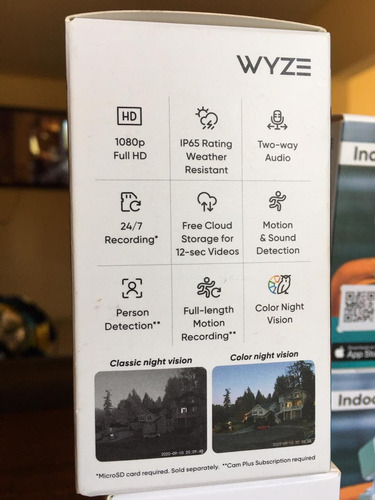 Imagen 4 de 4 de Cámara De Seguridad Wifi, Wyzecam V3 Visión Nocturna A Color