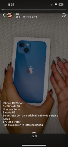 Apple iPhone 13 (256 Gb) - Azul (Usado)