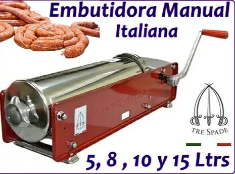 Embutidora Manual Tre Spade STAR 8 INOX