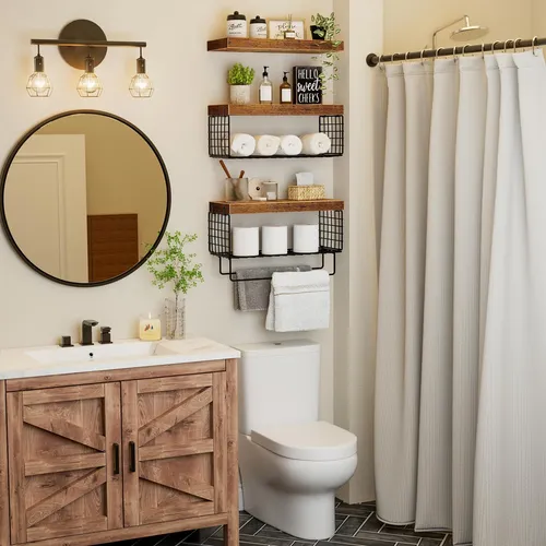 Estantes Flotantes De Baño Kluvis Para Pared - Estante De Ca