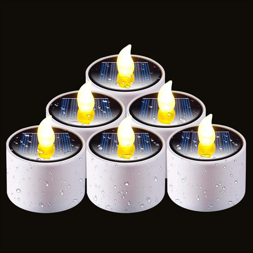 Velas Solares Impermeables Led 2x2 - Iluminación Al Aire Lib