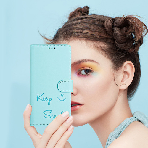 Funda De Piel Con Forma De Cara Sonriente Para Motorola Edge 50 Fusion Con Ranuras Para Tarjetas, Cierre Magnético, Cartera, Bloqueo Rfid, Soporte