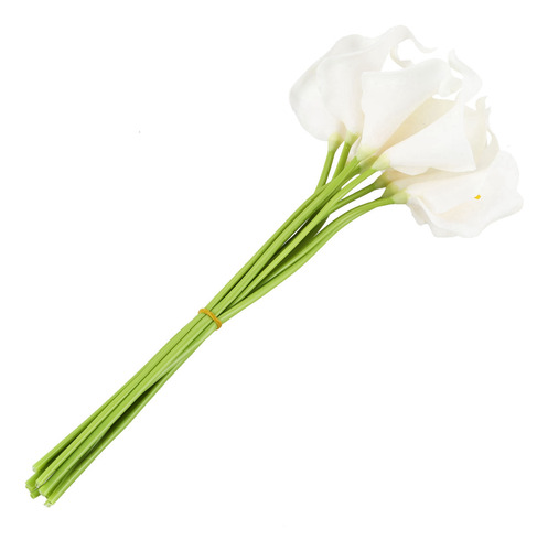 Ramo De Novia Calla Lily Para Bodas, 10 Unidades, De Látex,