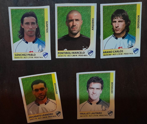 5 Figuritas Recortadas De  ** Quilmes ** Clausura 2005