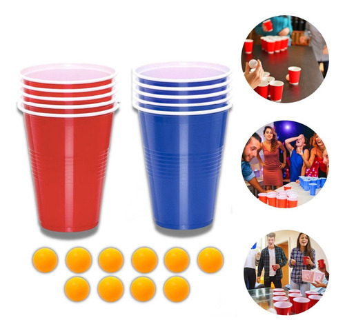 Beer Pong Competencia Con Divertidos Vasos