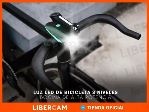 Linterna Luz Led Bicicleta Recargable Inalambrica + Bocina