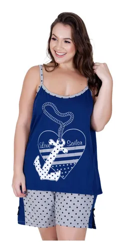 comprar Baby Dool Pijama De Dormir Fresco Plus Size Kit Com 3