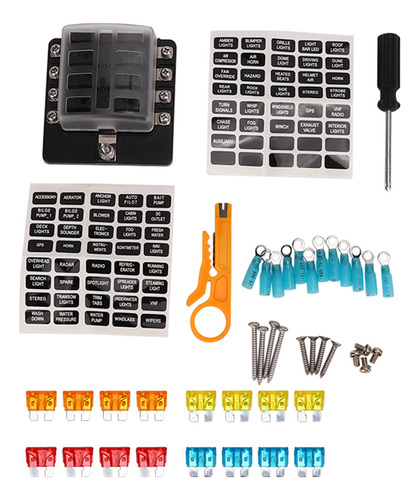 Portafusibles Blade, 8 Vías, 1232 V, Con Alimentación Led Ro