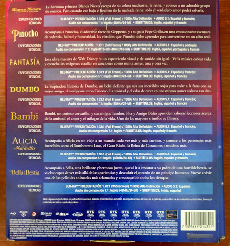 Disney Box Clásicos En Blu-ray (Usado)