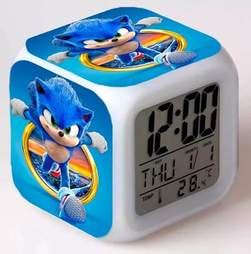 Reloj Despertador Sonic The Head Hog El Erizo Tails, 