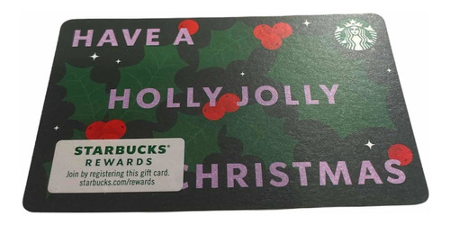 Tarjeta Starbucks Colección Navidad 2021 Letras Diseño Usa