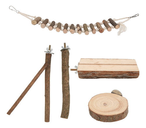 Juego De Palitos De Madera Para Perca Con Forma De Pájaro, 5