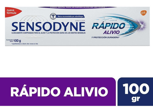 Crema Dental Sensodyne 100 Gr Rapido Alivio