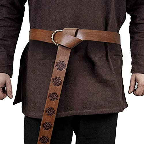 Cinturón Vikingo Medieval Para Hombre, Cinturón De Cuero C