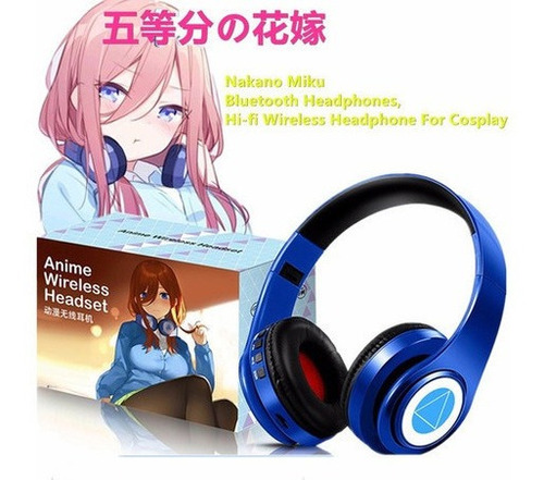 Audífonos Bluetooth Hi-fi Nakano Miku Cosplay