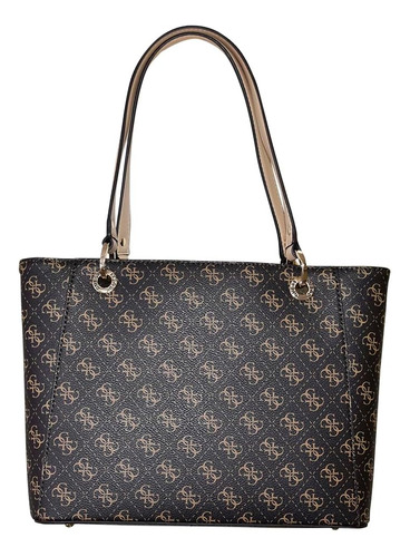 Guess Bolso Tote Noelle Pequeño Noel, Logotipo Marrón