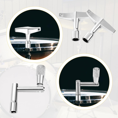 5pcs Drum Tuning Key, T & Z Shaped Drum Key Tool Keychain...