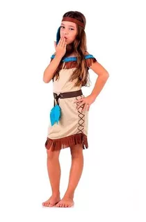 Fantasia India Infantil Pocahontas De Luxo Completa + Brinde