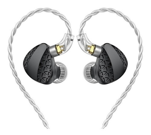 Audifonos Trn Mt3 In Ear Hi-fi, Camara Dual Metalico Color Negro