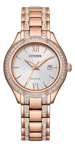 Citizen Ladies Classic Crystal Eco-drive Reloj De Acero Inox