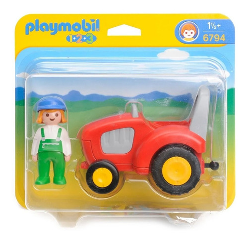 Playmobil 123 6794 Playset Tractor Con Niño Original