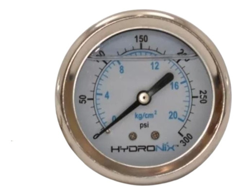 Manómetro Glicerina Hydronix Conexión Trasera 0-300 Psi