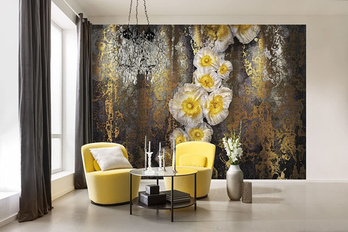   Abstract Serafina Wall Mural, Yellow