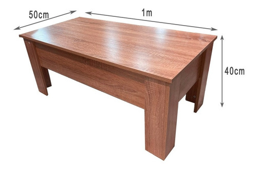 Imagen 5 de 8 de Mesa Ratona De Madera Se Levanta La Tapa Con Espacio Guardar