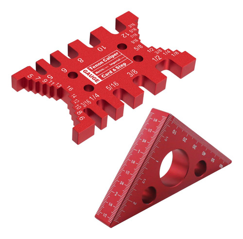Juego De Calibrador De Espiga Con Regla Triangular, Inglete