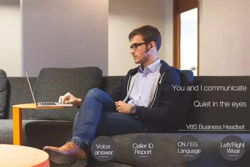 Auriculares Inalámbricos V8s Bluetooth Business Headset