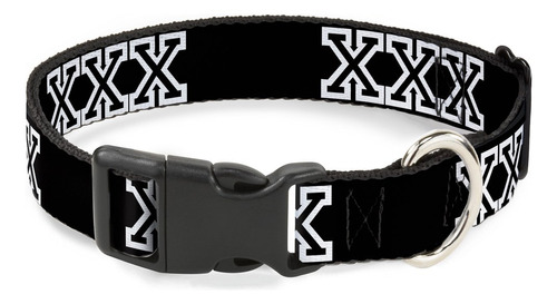 Collar De Clip De Plástico - Xxx Negro Blanco - Ancho-pequ.