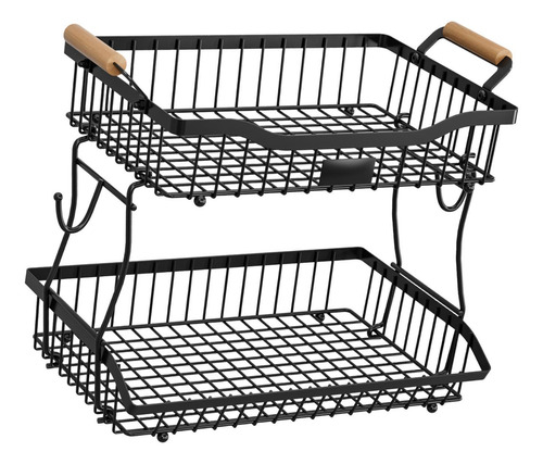2 Niveles De Canasta De Frutas Soporte De Soporte De Frutas