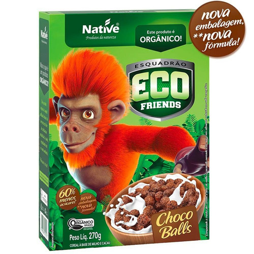 Cereal Eco Chocoballs Orgânico Native 270g