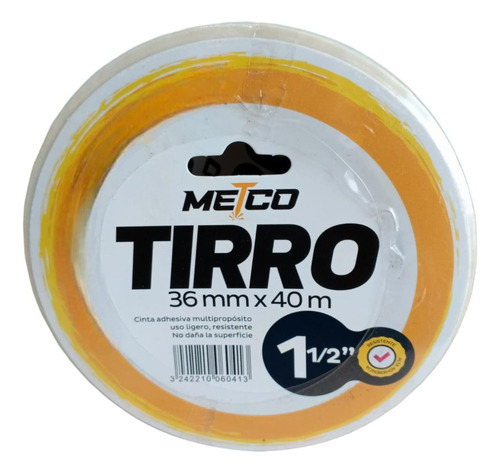 Tirro Cinta De Papel Beige 1 1/2 X 40m