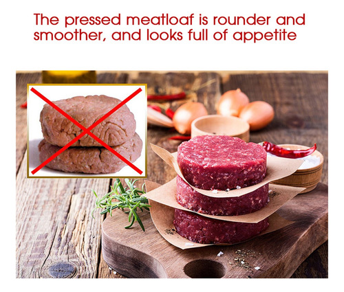 Prensa De Carne De Hamburguesa Rellena De Acero Inoxidable