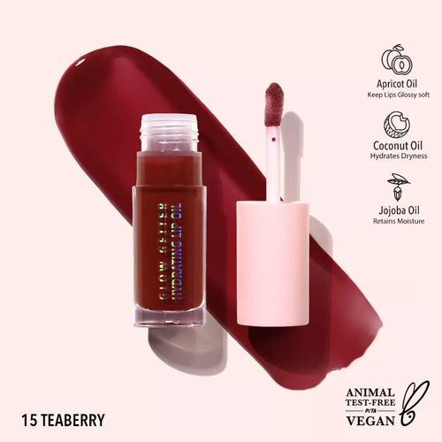 Lip Oil Glow Getter Moira Original Gloss Labios Hidratados 015-teaberry