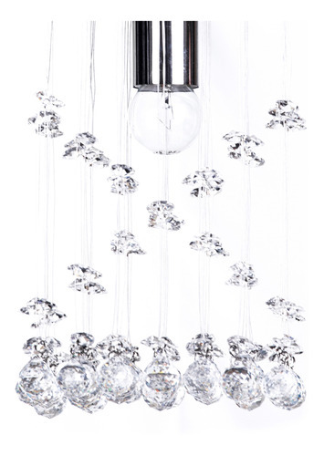 Candil 1 Luz Cristal Cortado Williams X Mini Petit Gamalux Color Cromado