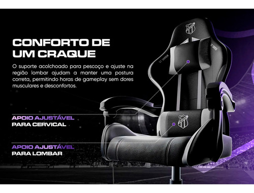 Cadeira Gamer Reclinável 135° Goldentec Gt Vozão