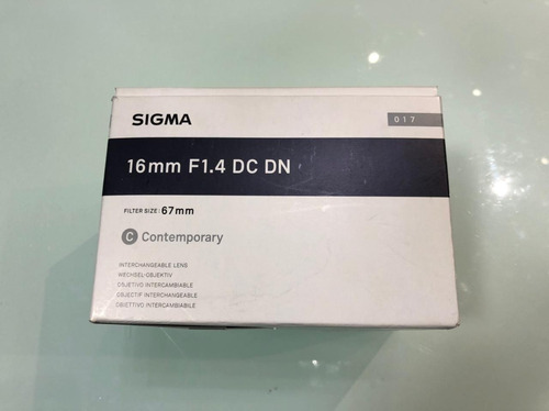 Imagem 4 de 9 de Sigma 16mm F/1.4 (novo) Sony Dc Dn E-mount Sony Envio Rapido