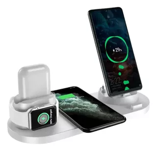 Base Carregador Multi Sem Fio Qi Para iPhone Watch Premium