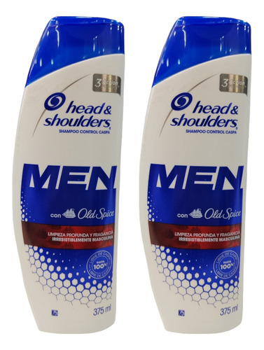 Pack X2 Shampoo Head & Shoulders Men Con Fragancia Old Spice
