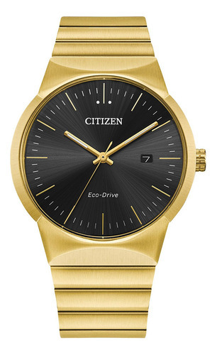 Reloj Citizen 61565 Bm7582-56e Eco Drive Fechador Axiom Color de la correa Dorado Color del bisel Dorado Color del fondo Negro