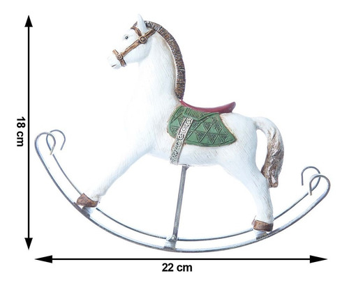 Muñecos Navideños Running Caballo Mecedor Mediano