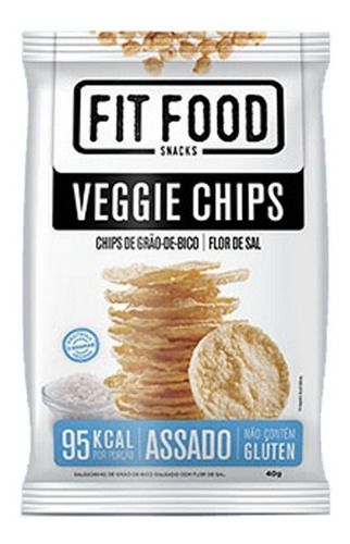 Imagem 1 de 2 de Veggie Chips Grão De Bico Salgado Fit Food 40g