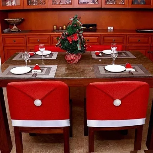 / Funda Para Silla De Comedor, Diseño Navideño, 12 Piezas